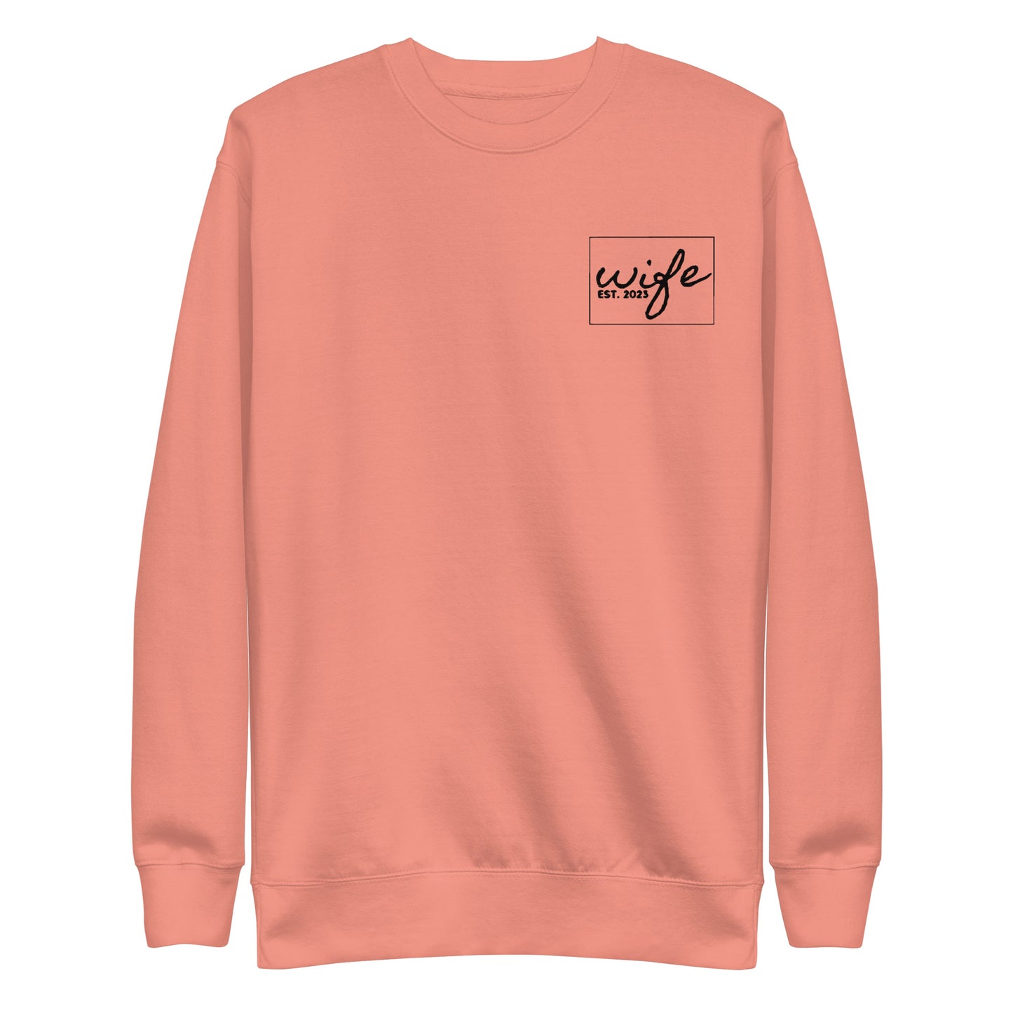 Wife, Est. 2023 Embroidered Sweatshirt
