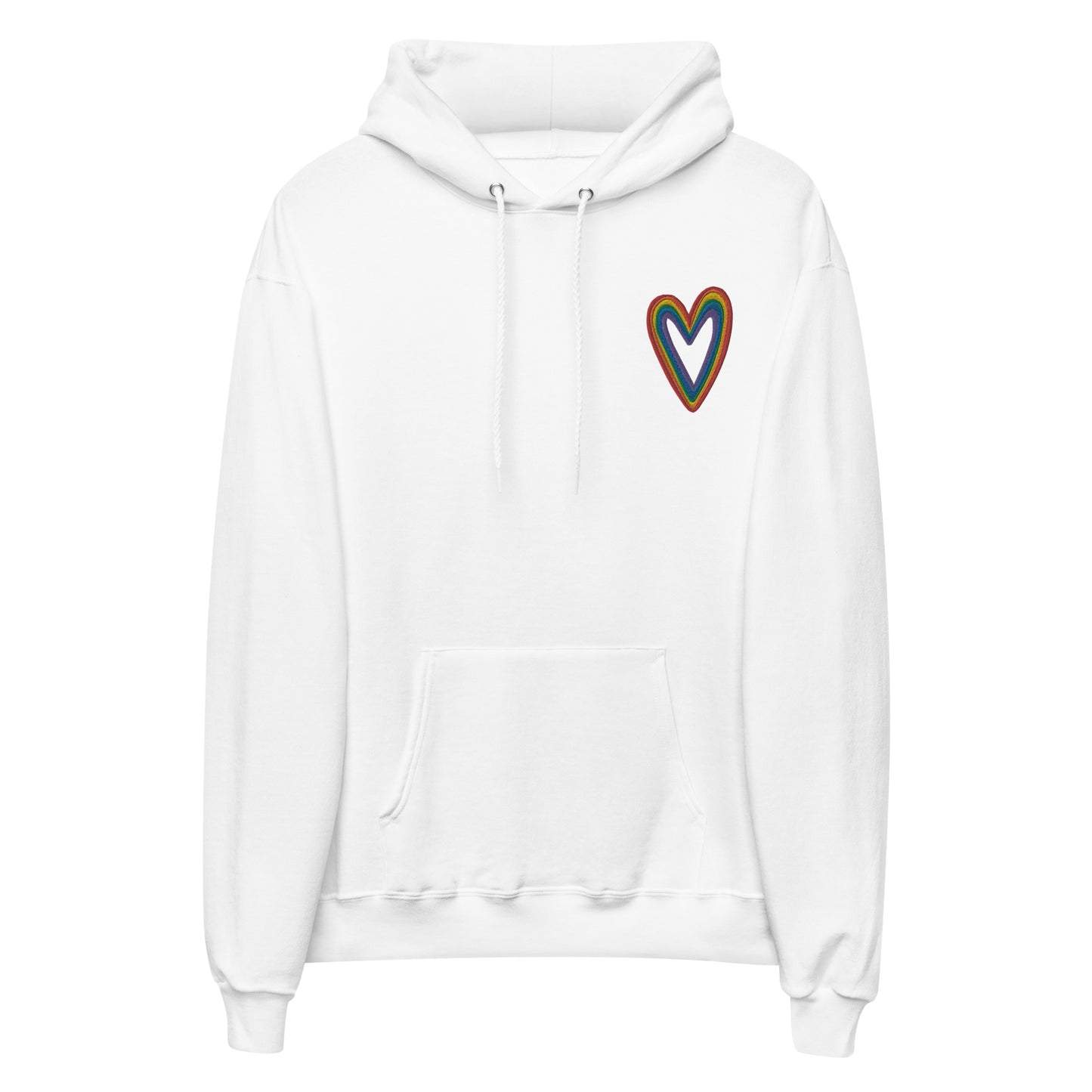 Rainbow Heart Embroidered Hoodie