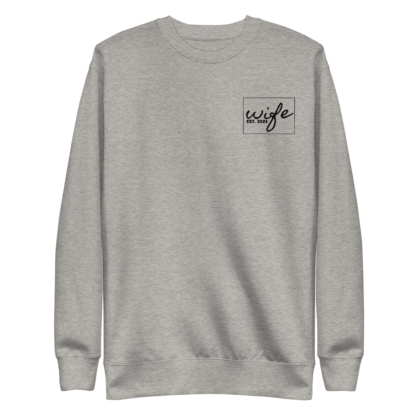 Wife, Est. 2023 Embroidered Sweatshirt