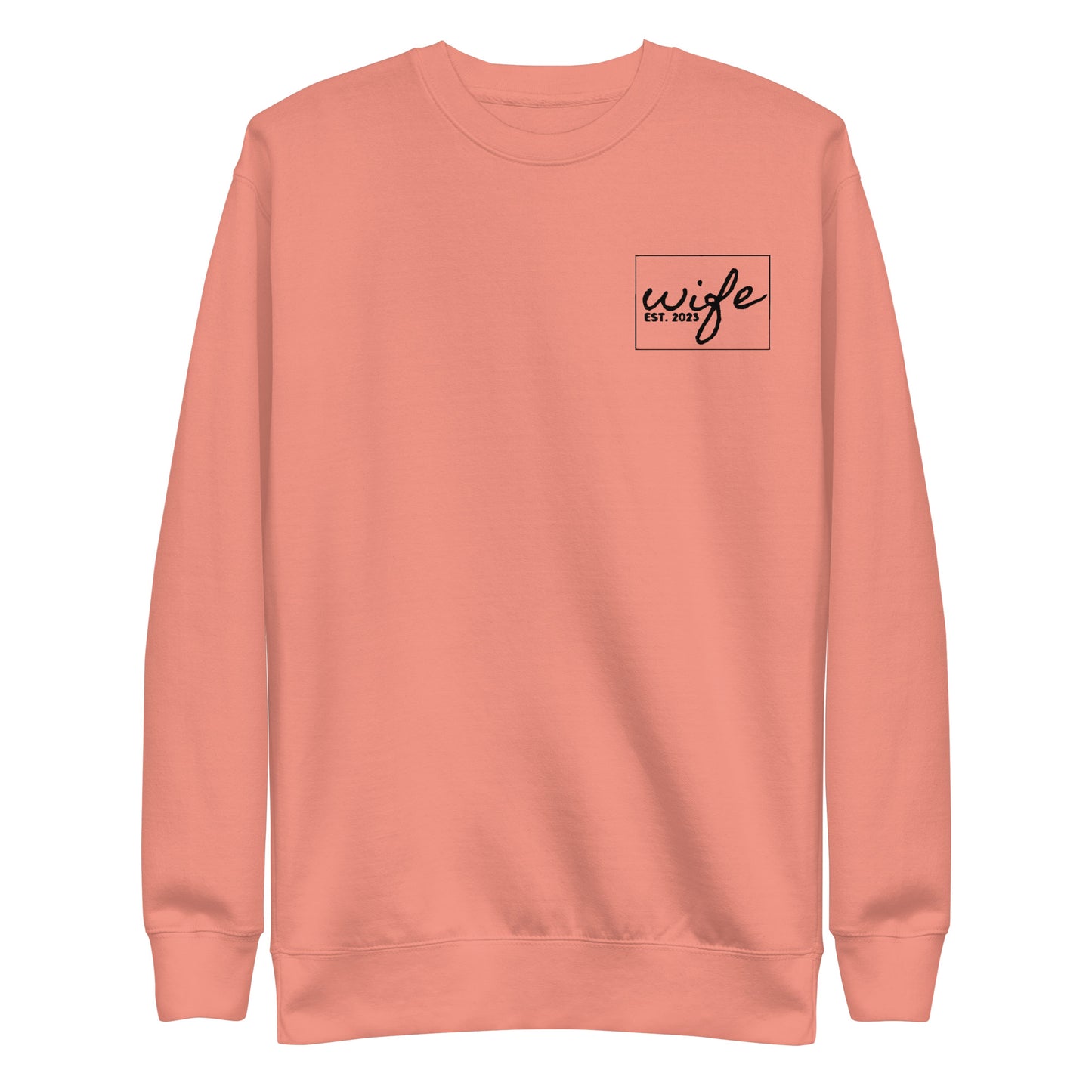 Wife, Est. 2023 Embroidered Sweatshirt